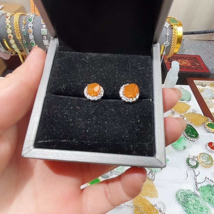 翡翠银S925镶嵌颈饰