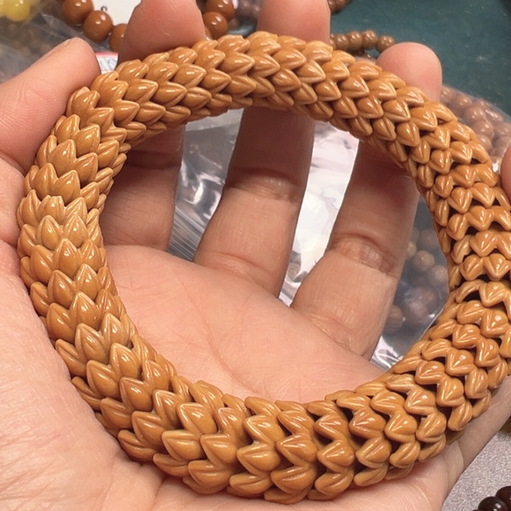核桃莲花手串单圈福利微瑕