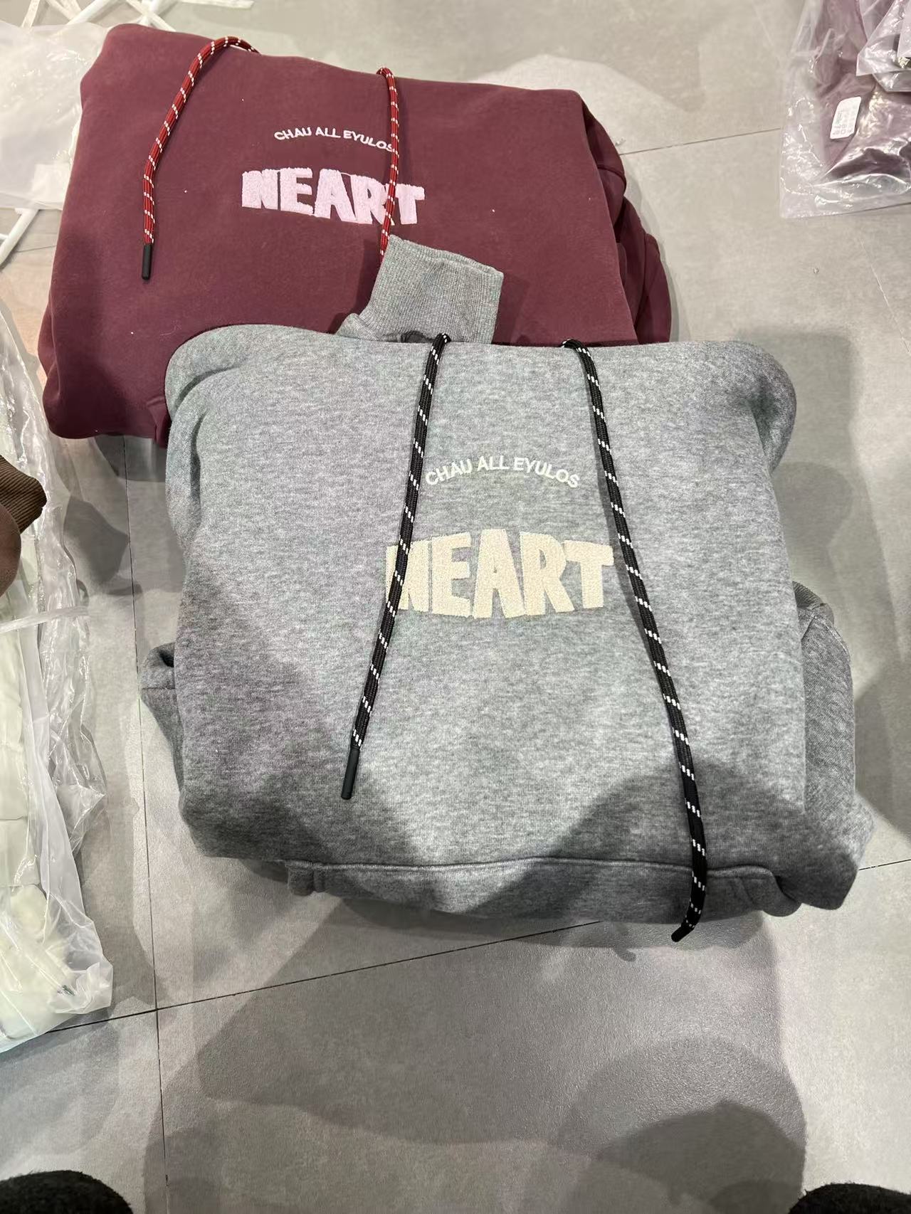 牙刷帽衫刺绣字母 卫衣 加绒加厚