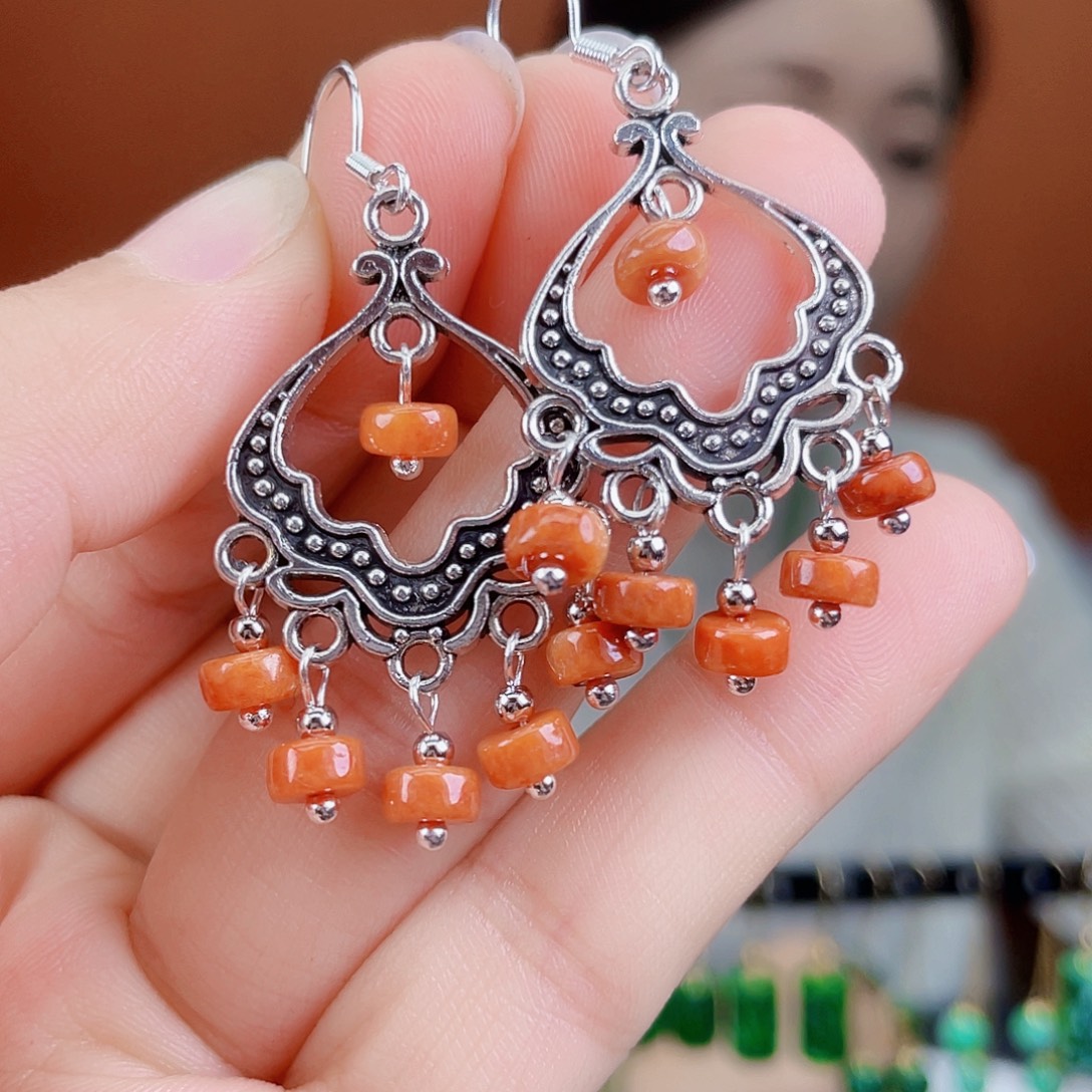 翡翠未镶嵌耳饰饰品