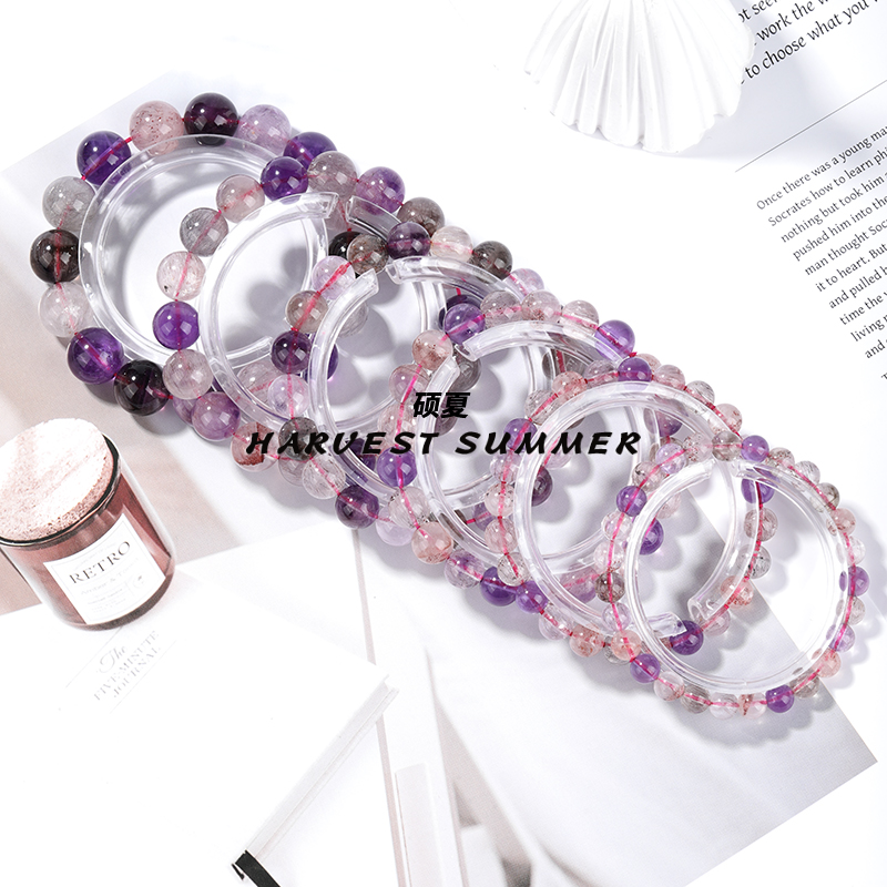 硕夏天然超七水晶单圈手链多样性发其一SX54