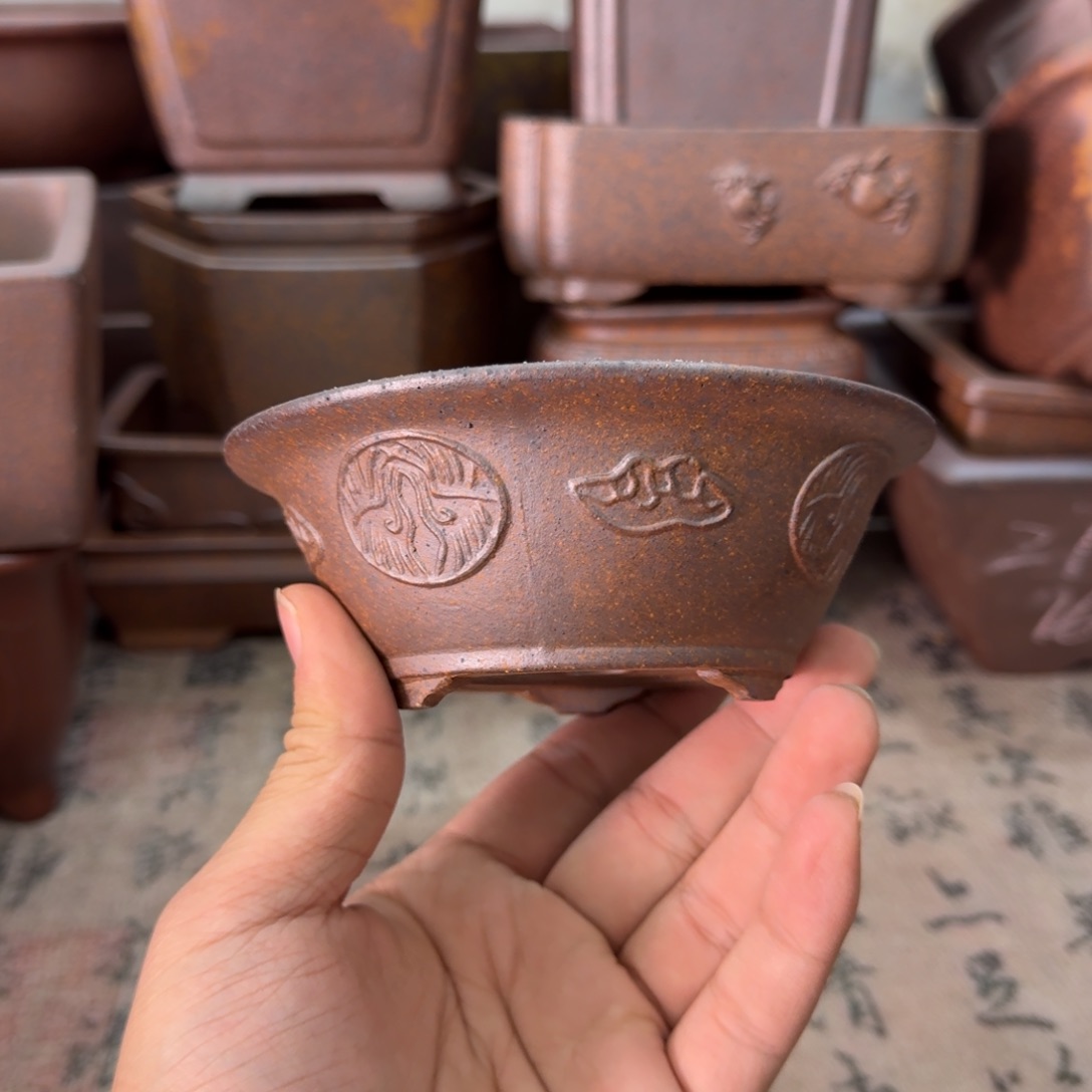 紫砂花盆82号宜兴紫砂正品11x3.8