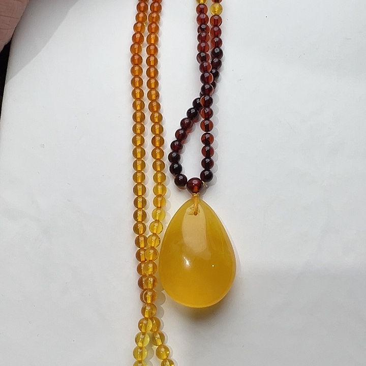 琥珀颈饰未镶嵌73吊坠