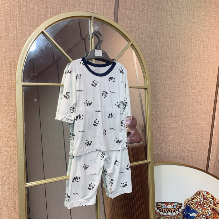 AB471     宝宝七分袖莱赛尔空调服套装 夏季