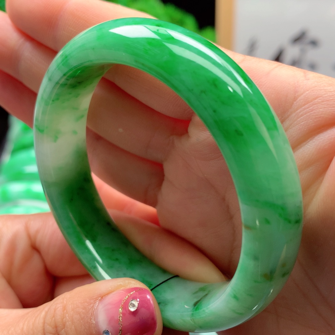 未镶嵌手镯翡翠缅甸55.2圈口