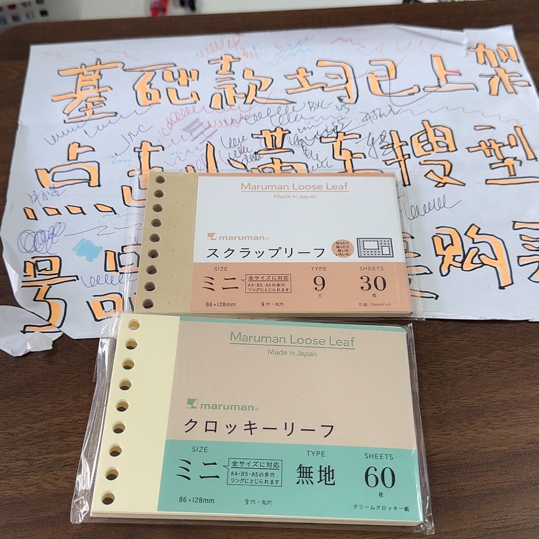 满乐文 b六 活页芯 两本