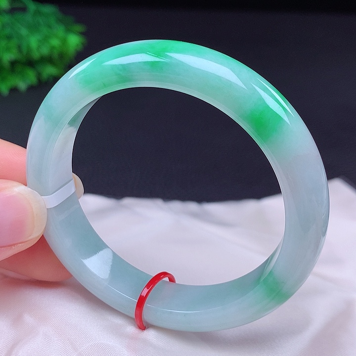 翡翠未镶嵌手镯54圈681216