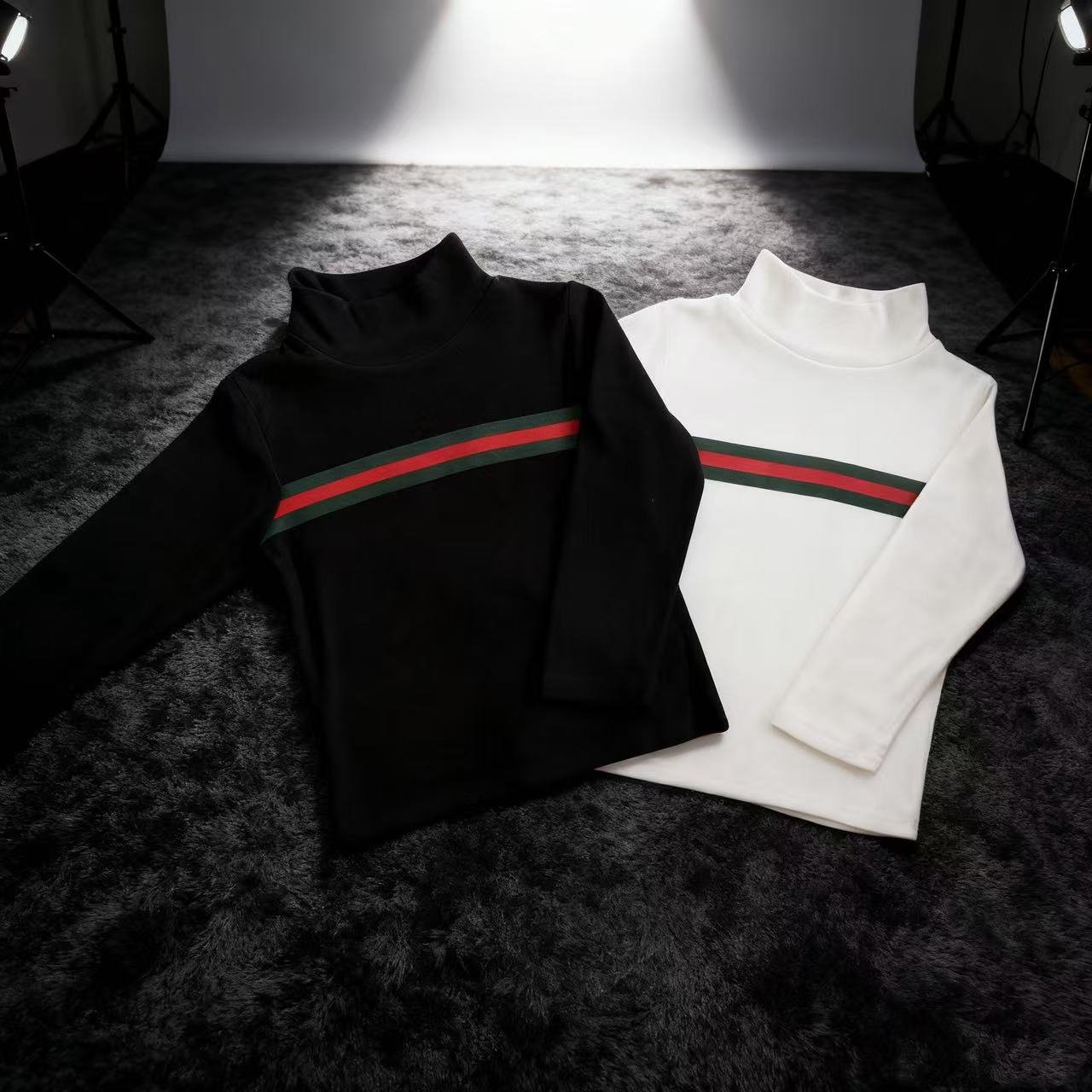 25-新秋冬潮童韩式休闲高领加绒保暖打底衫