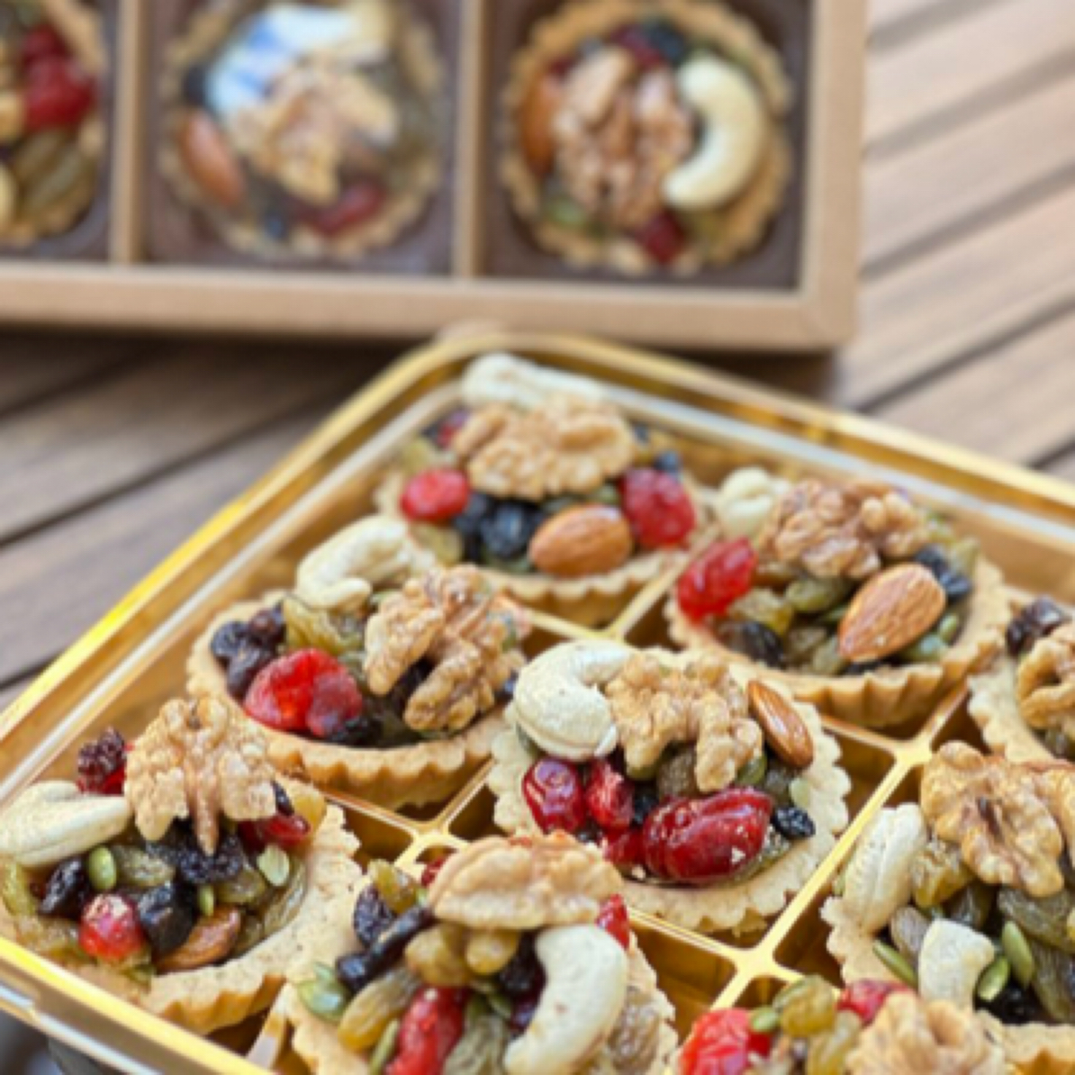 【积蜜】新疆0添加坚果塔6个/盒