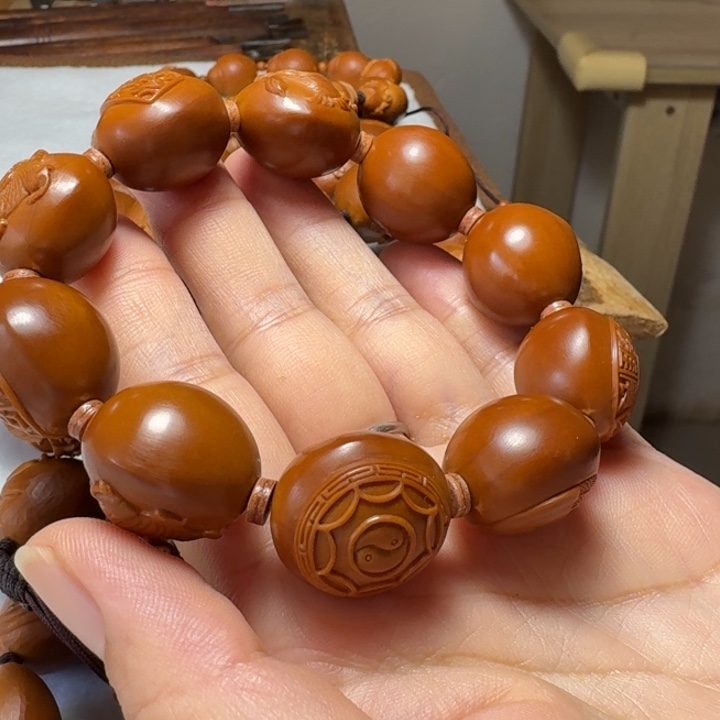 木***才橄榄核手串/手链四象八卦