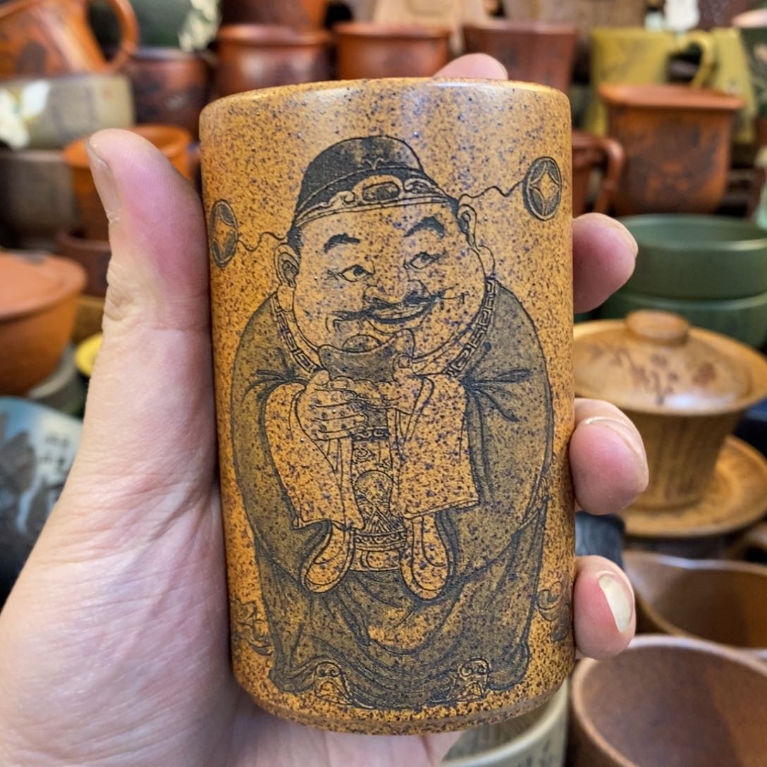 紫砂杯子宜兴全手工紫砂杯