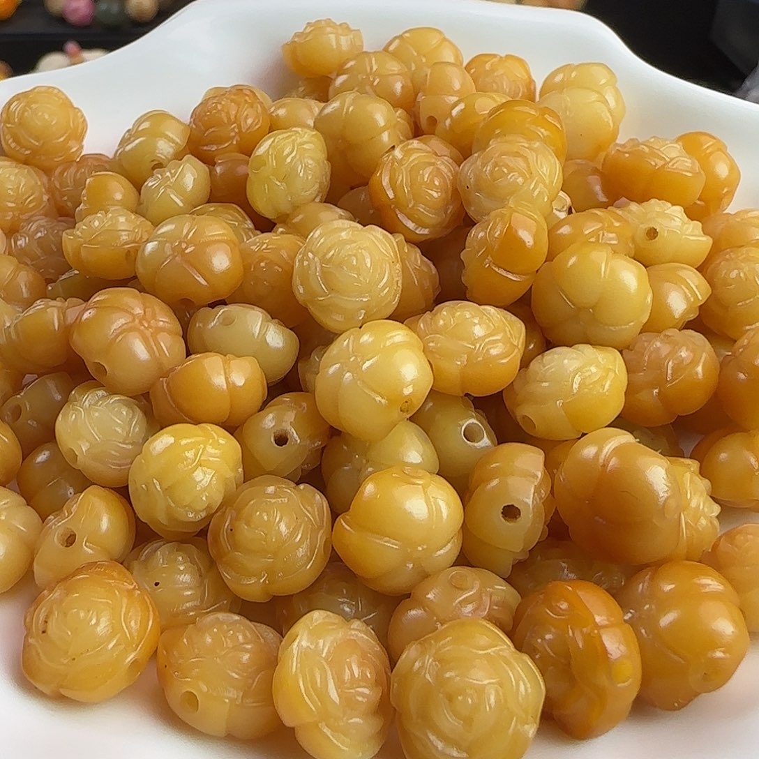 菩提根/象牙果吊坠卡12金灿灿山茶花100颗批发