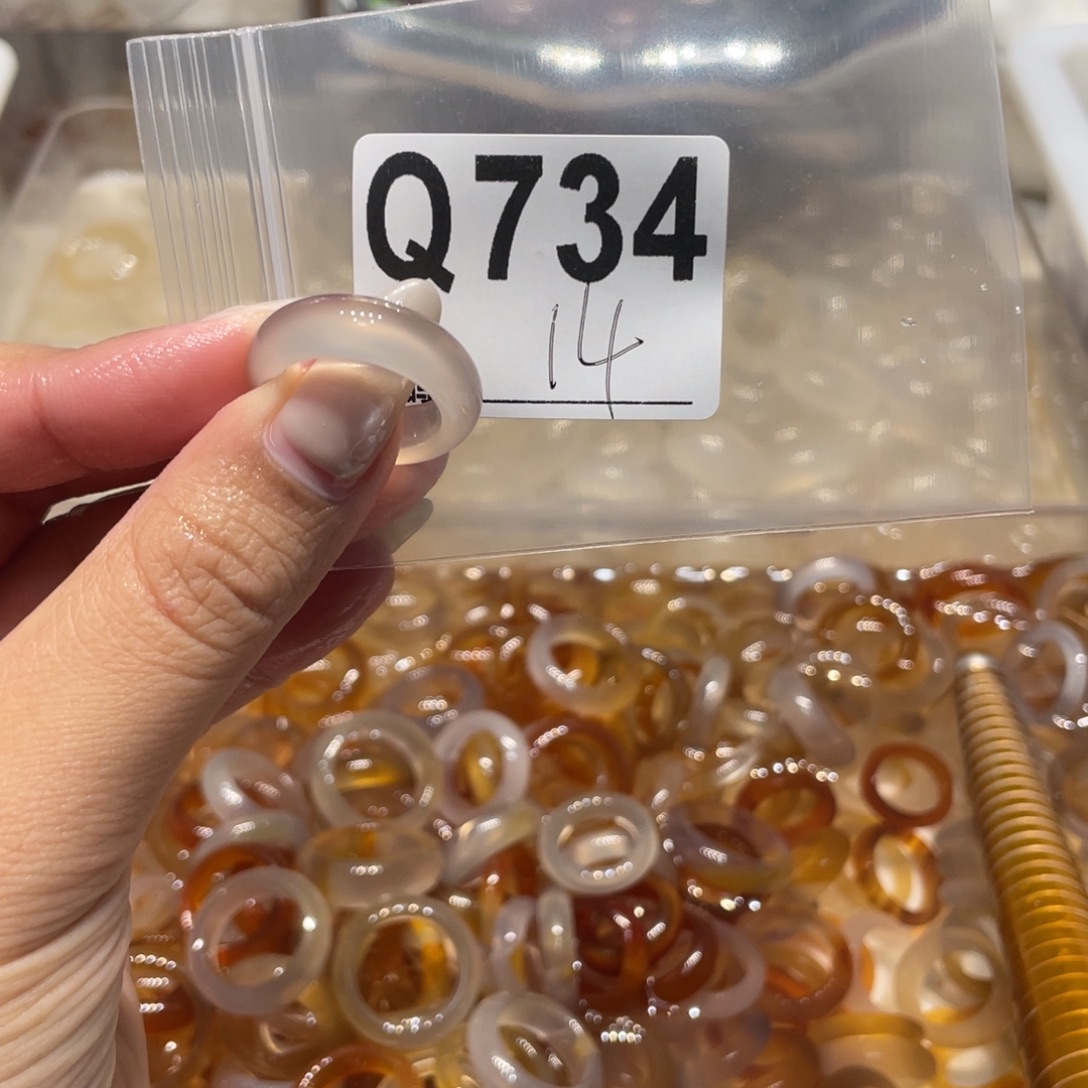 玛瑙/玉髓未镶嵌戒指734