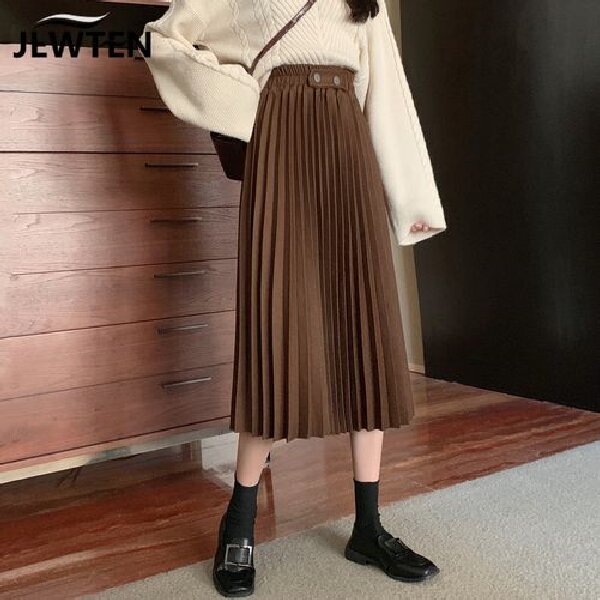 编号B251-B300时尚高品质秋冬羊毛半身裙伞裙百褶大摆裙