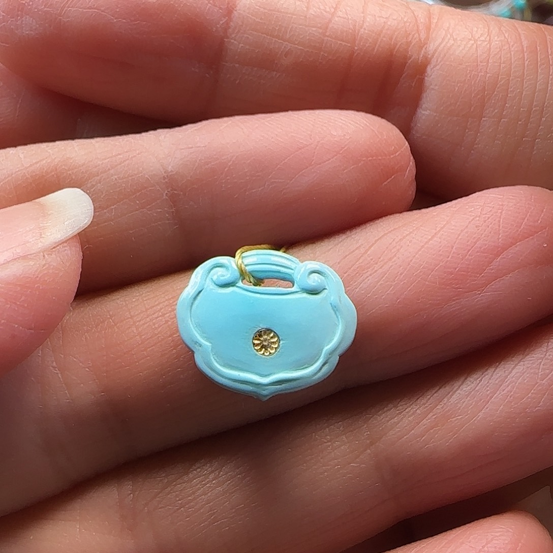 绿松石未镶嵌吊坠(不含链)