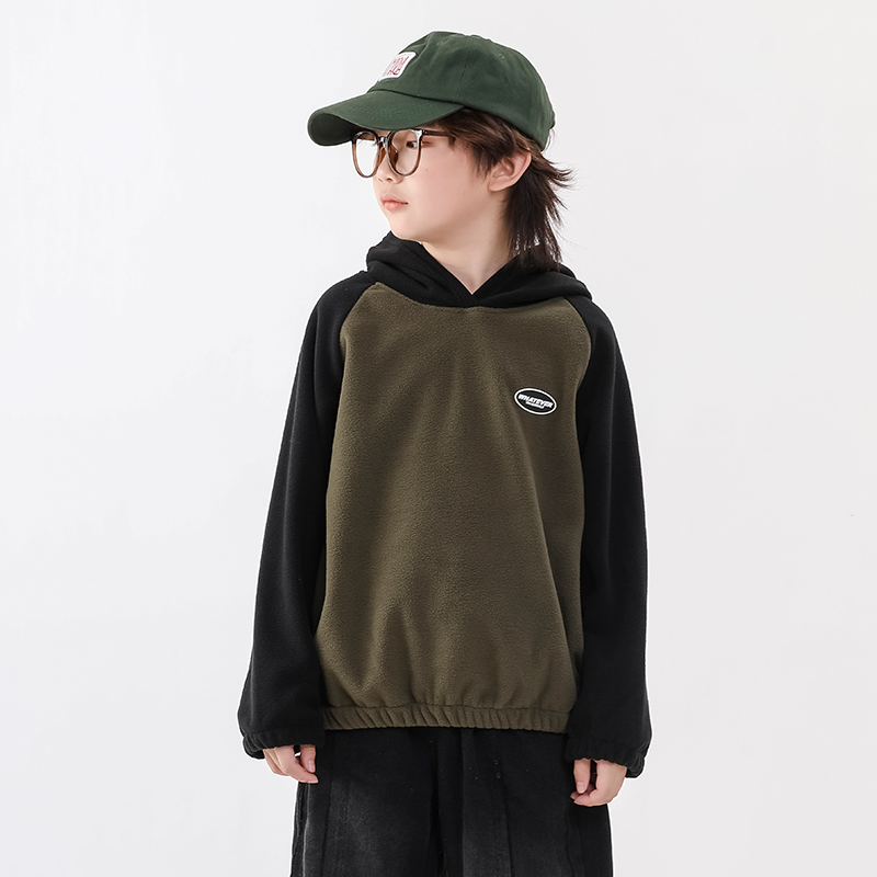 山系双面摇粒绒！绒软如云！男童女童秋冬款摇粒绒连帽卫衣25704