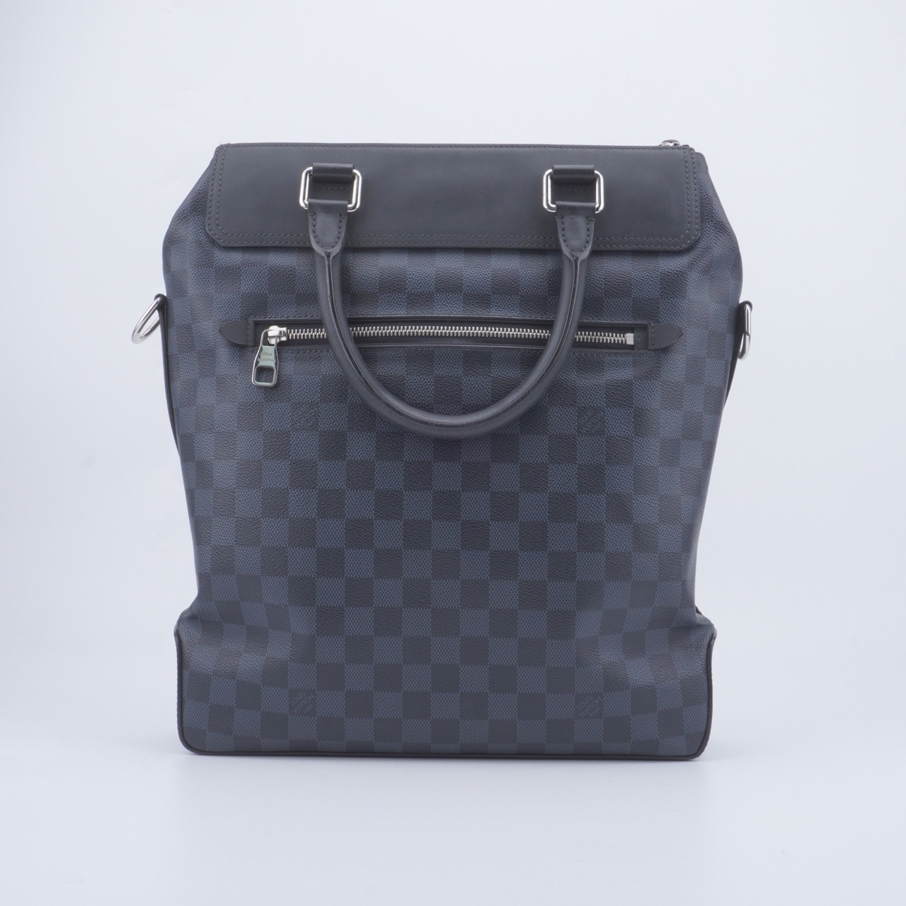 95新 LouisVuitton/路易威登 竖版黑棋盘格手提包 C546