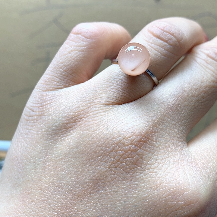 水晶水晶戒指银S925镶嵌