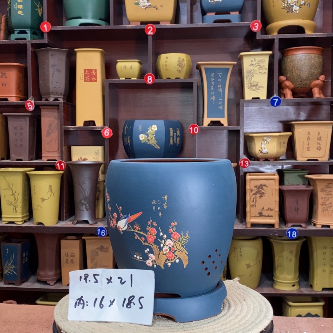 紫砂艺术紫砂花盆