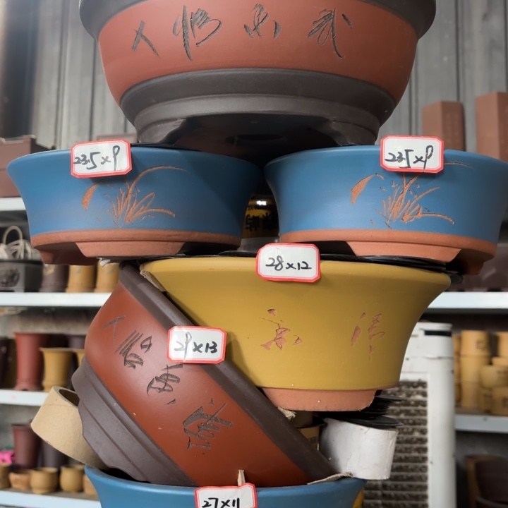 紫砂花盆100-6。          