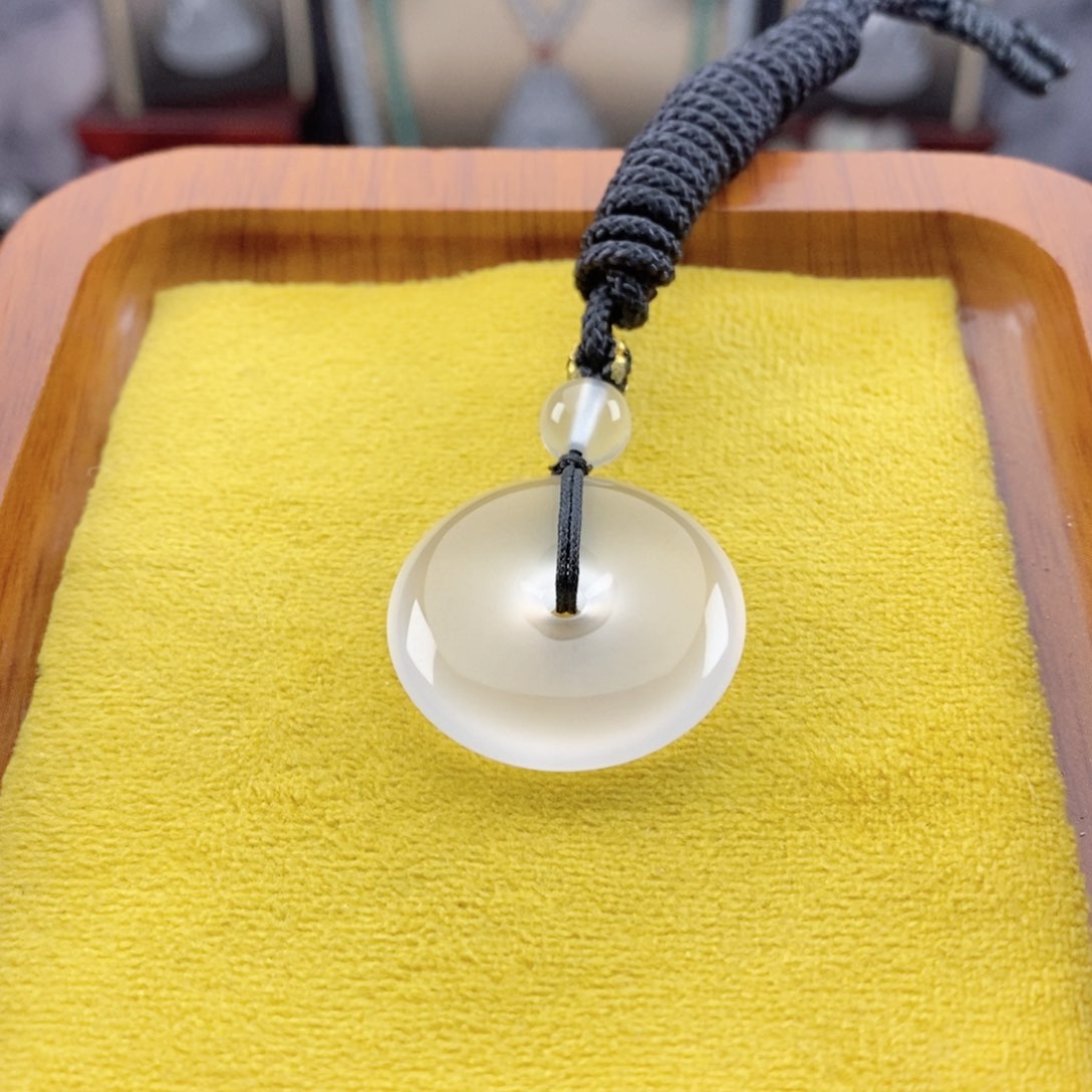 石英质玉未镶嵌天然玉石平安扣