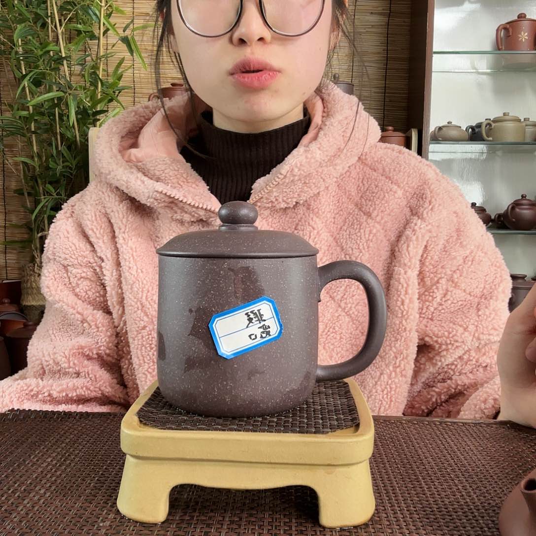 紫砂茶杯原矿大水潭老紫泥墩墩杯500CC左右尾单特价微瑕