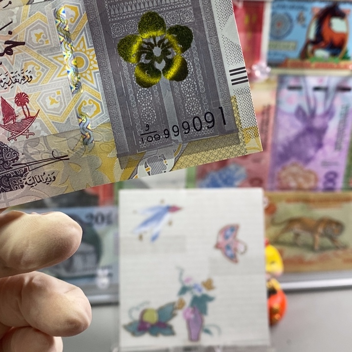 纸币丹**翼卡塔尔5 尾号091