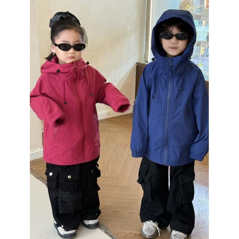 肉肉家-【鸟加绒冲锋衣】儿童新款冬季户外连帽外套30038