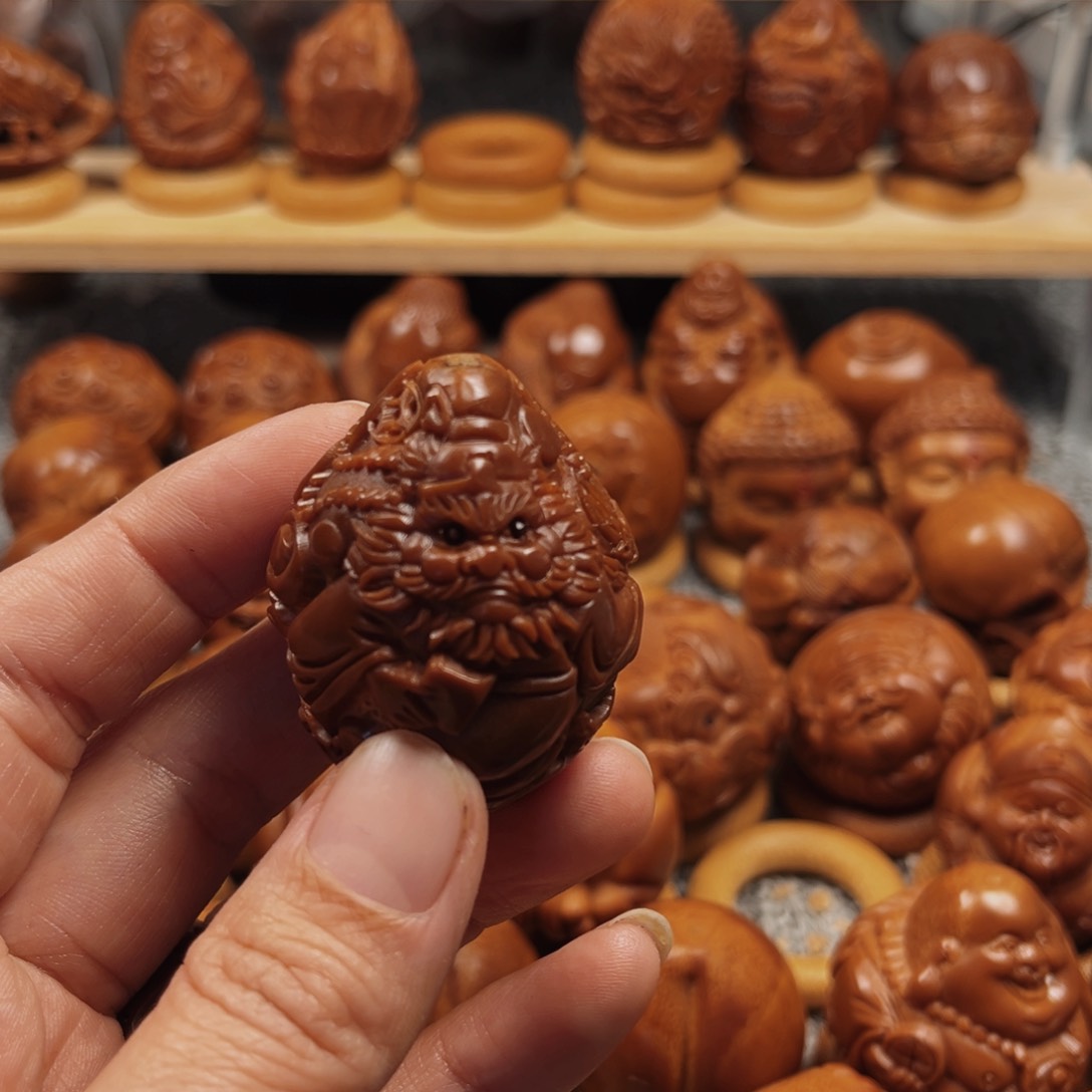 橄榄核手串/手链深*蓝钟馗