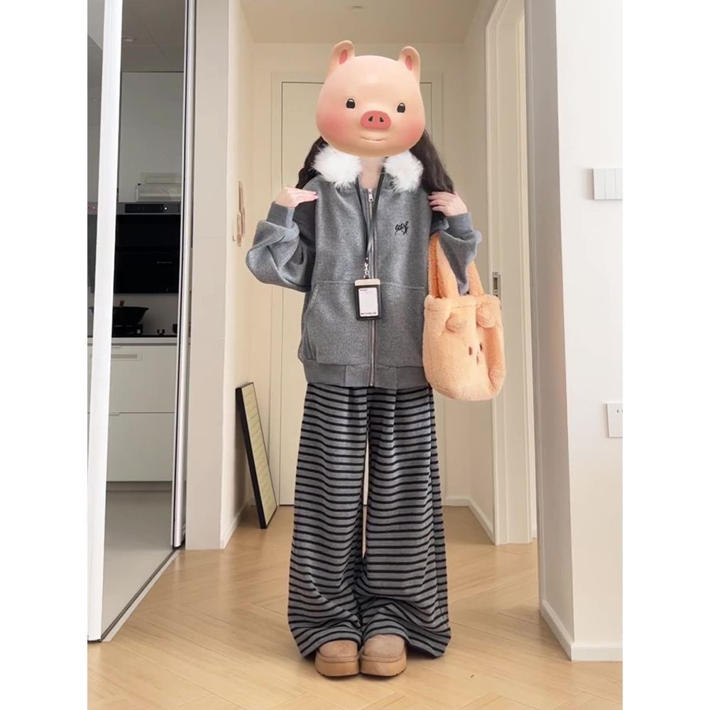 奶糖 慵懒风纯色秋冬季针织套头款温柔穿搭毛衣女