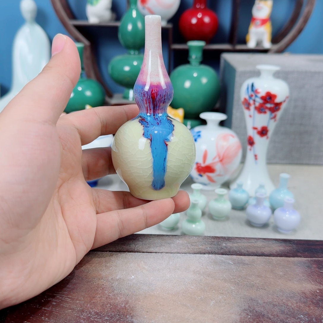 陶瓷手工小花器摆件