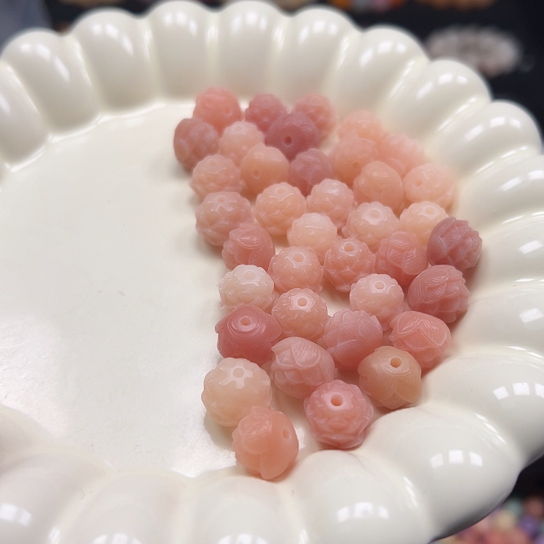 菩提根/象牙果手串100颗多肉莲花