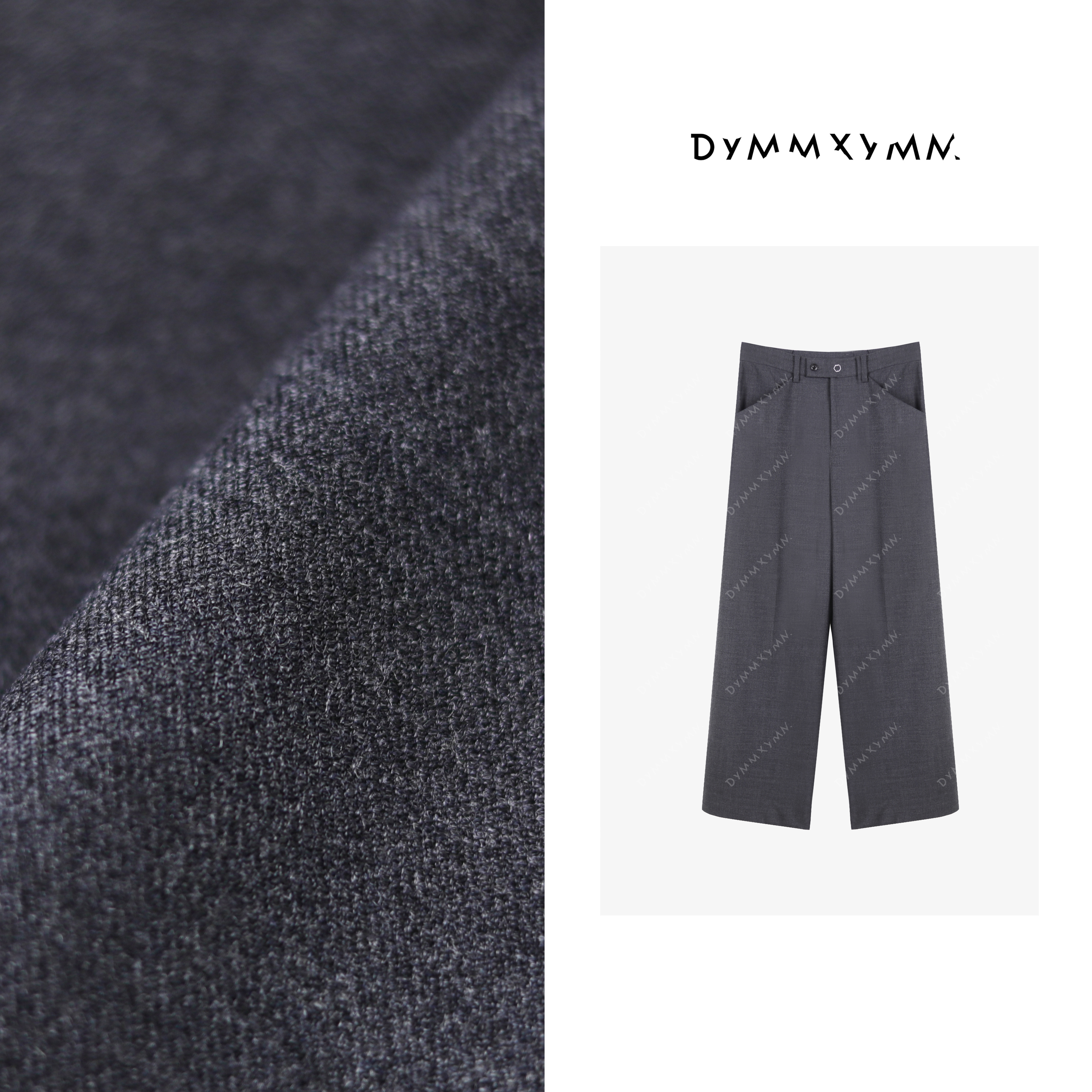 【DYMMXYMM】-早春极简风高级感双色大开口袋西裤-5SS6028