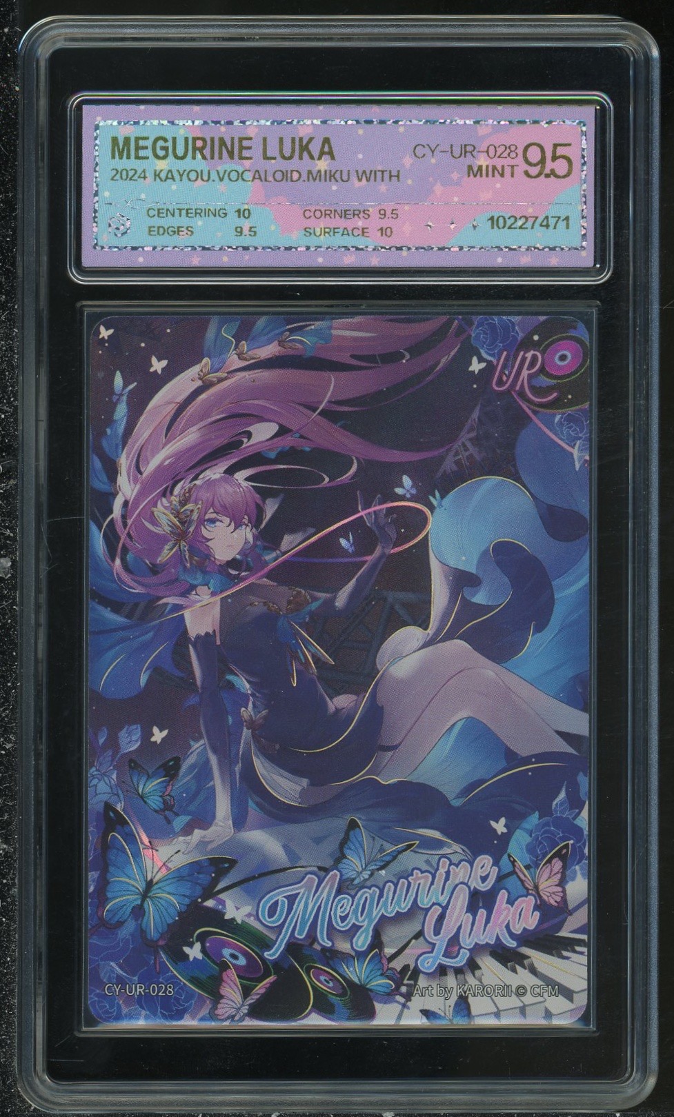 初音主题卡钢琴（CY-UR-028）评级卡牌一张 