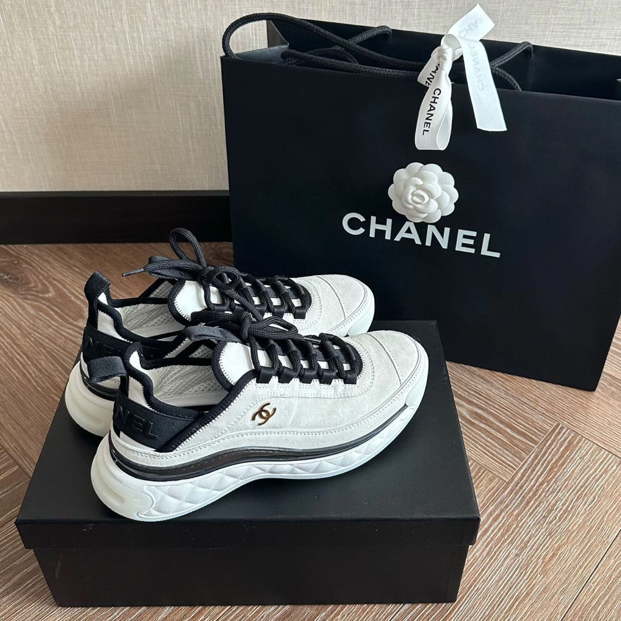 99新 Chanel/香奈儿 款式：Chanel香奈儿双C运动鞋 37码 4778 99新