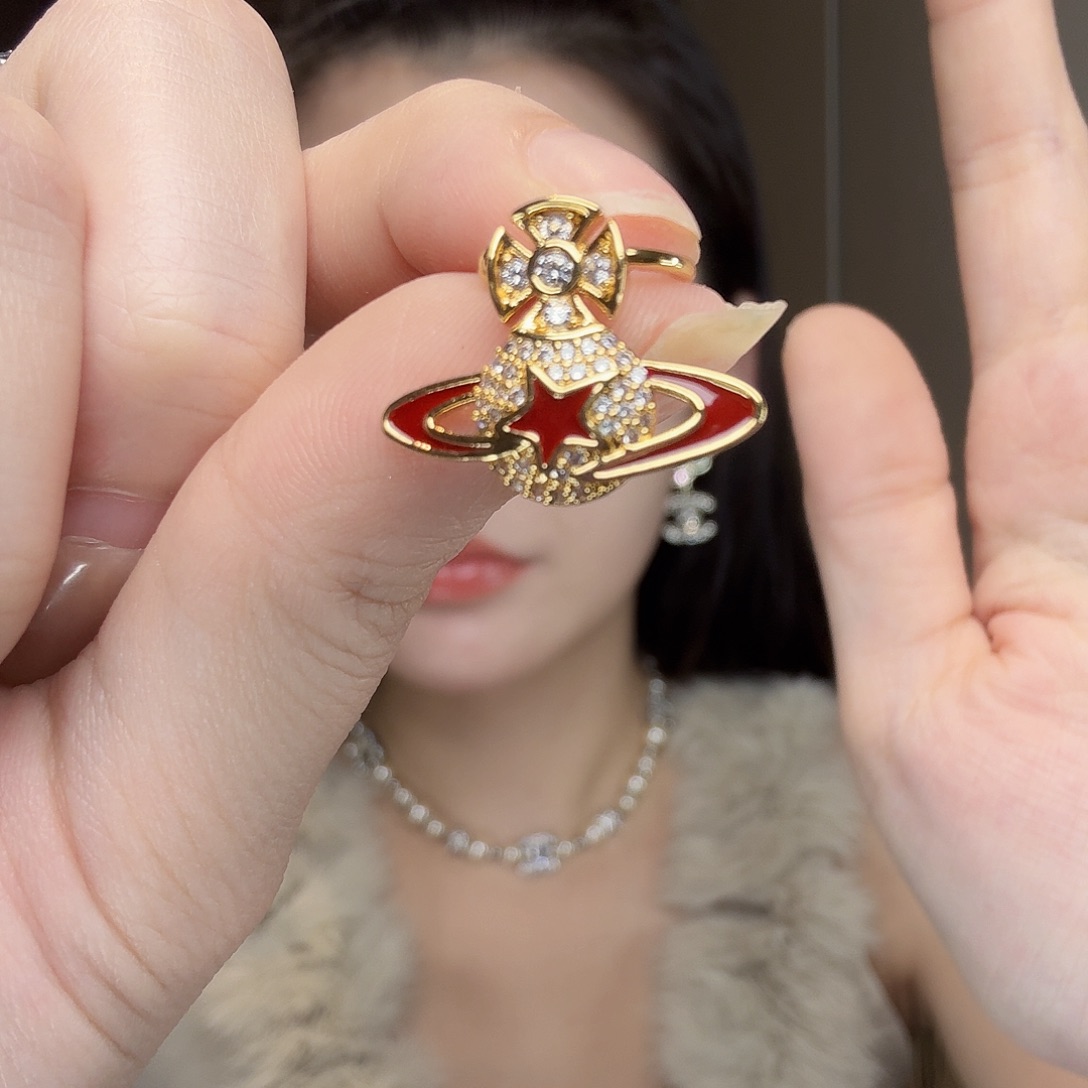 大理石纯铜太后耳环