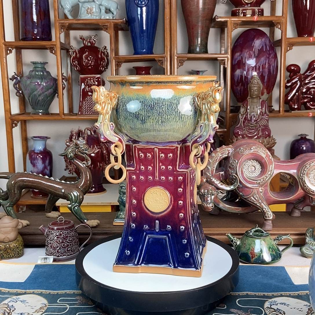 摆件湫*五大名窑钧窑