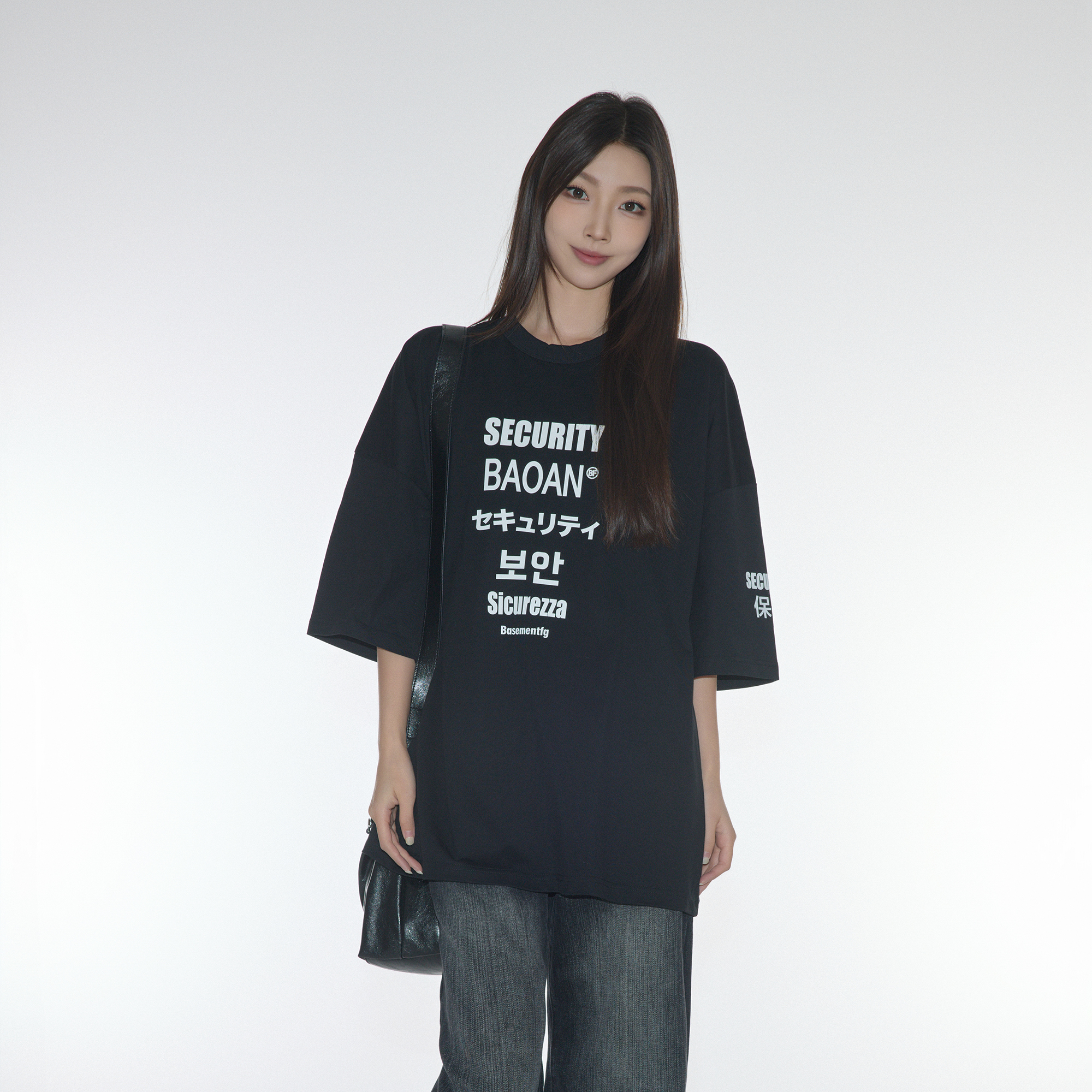 BASEMENTFG青少年夏季短袖美式珍珠短袖T恤t恤半袖251020933001