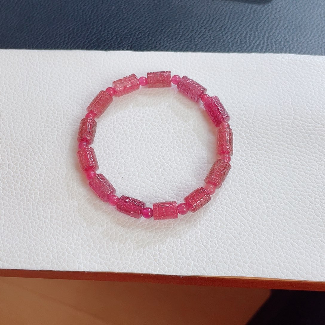 碧玺未镶嵌手链碧玺手链