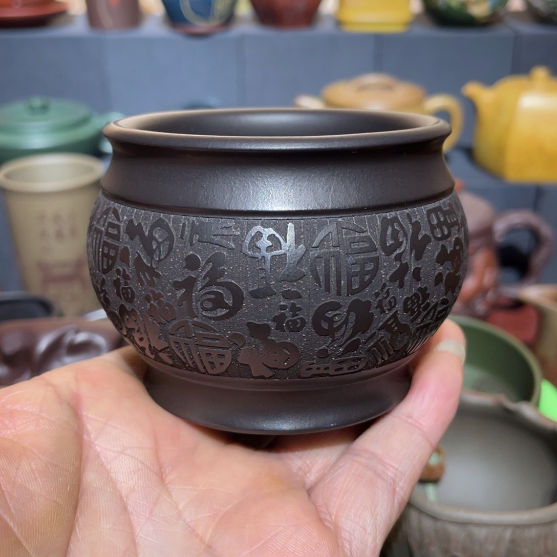 原矿紫砂手工主人杯