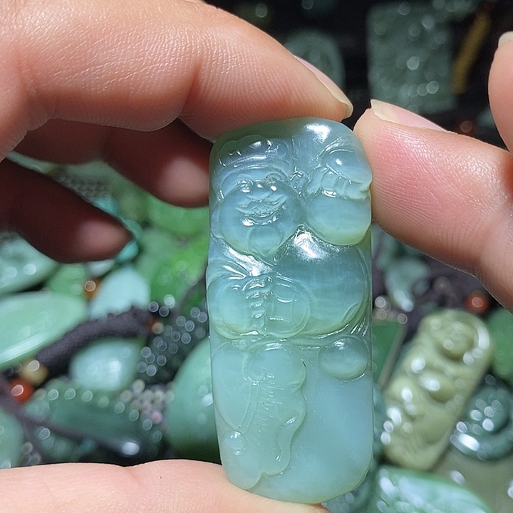 和田玉未镶嵌吊坠(不含链)
