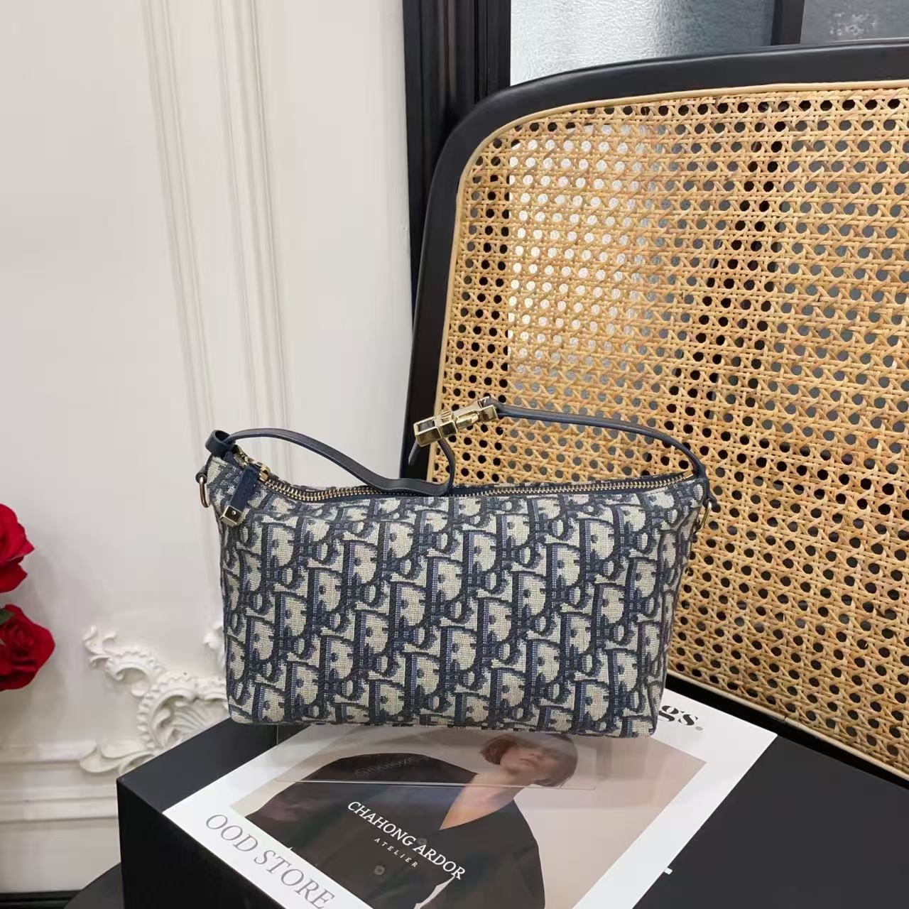 95新 DIOR/迪奥 GGS迪奥Travel Nomad饭盒包老花金扣62568158