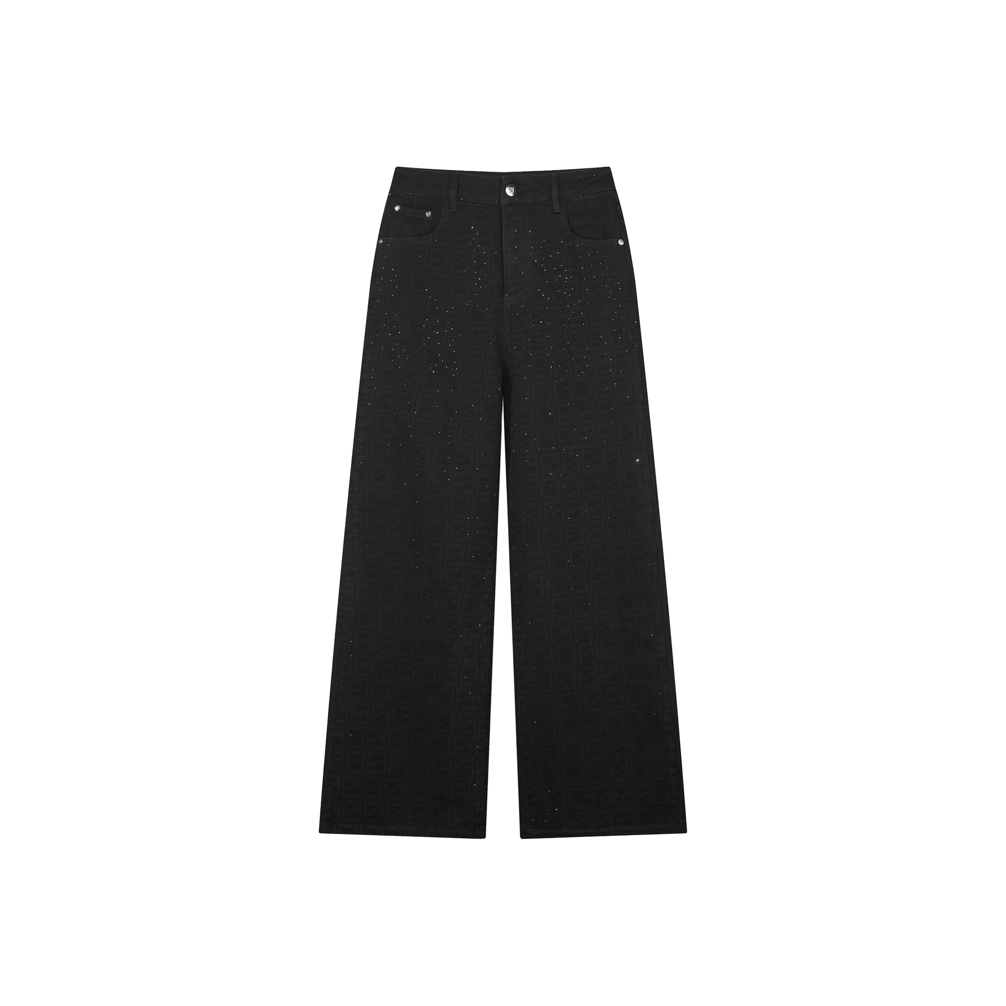 朗尼芬迪秋季新款女生潮流设计感阔腿牛仔裤73F9448416