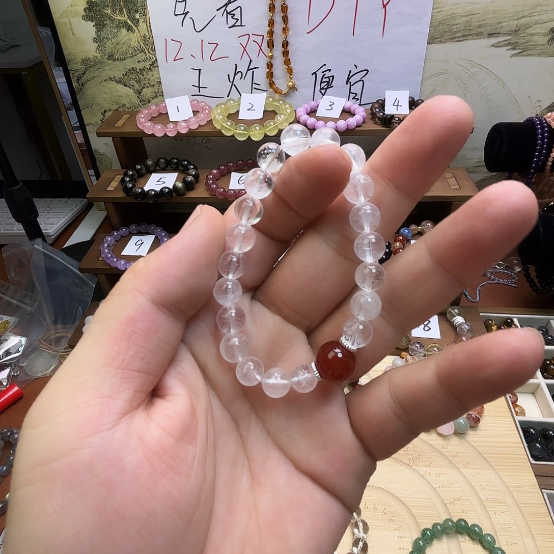 未镶嵌水晶手链天然水晶白水晶