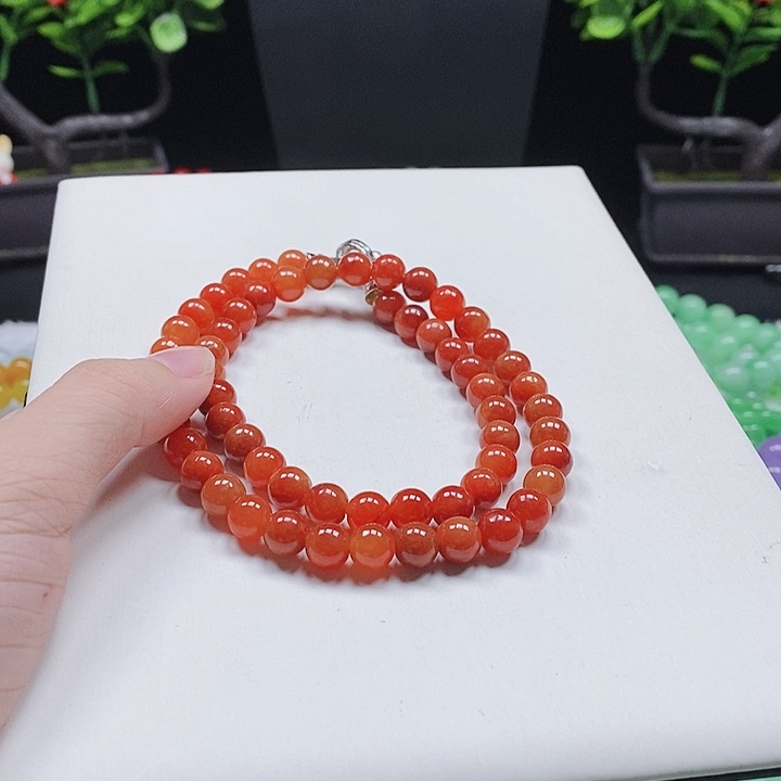 罗*鸿黄，60颗，项链，卡7