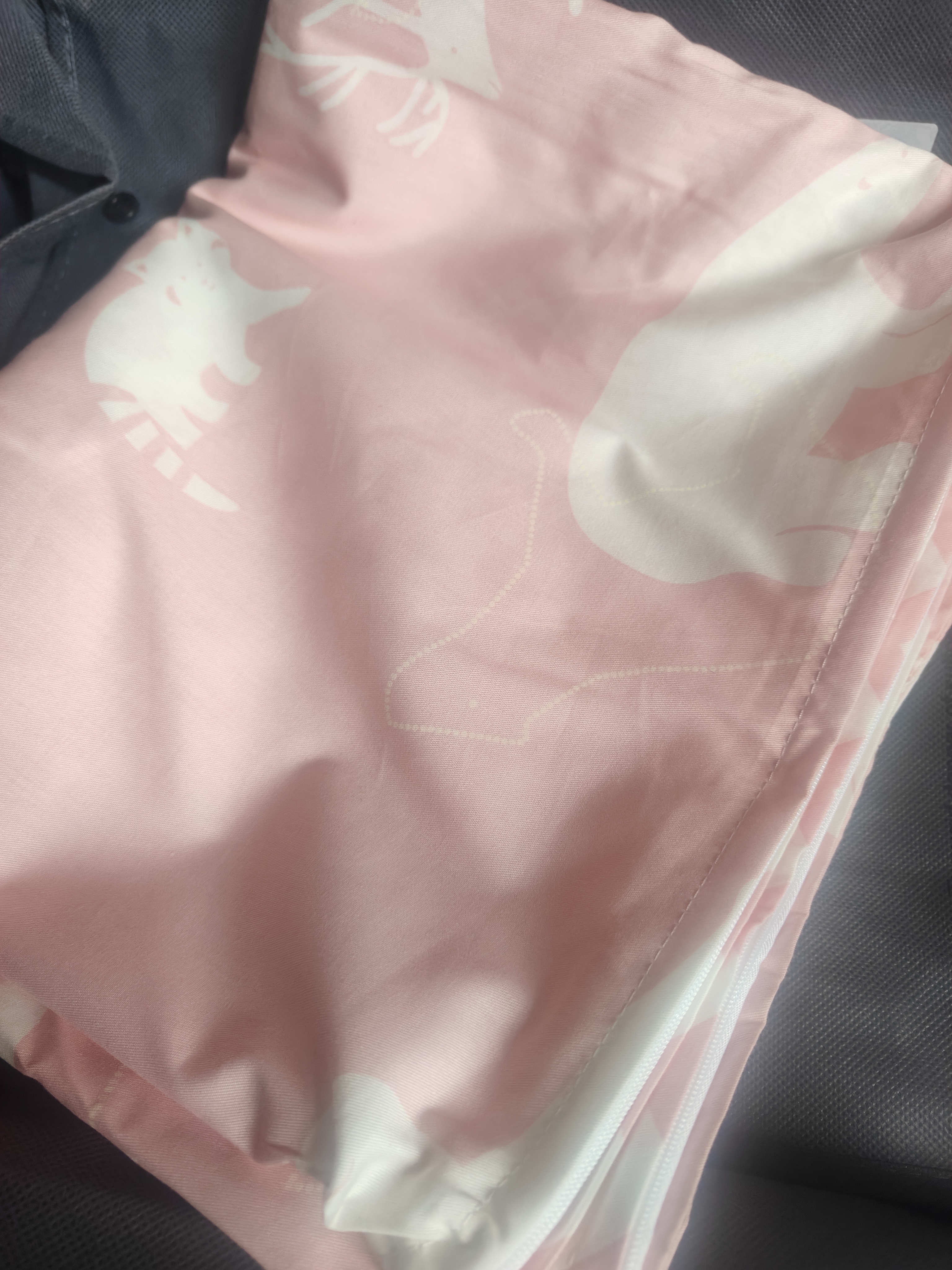 外贸高品质粉色卡通动物儿童被套尺寸约120*200左右发 2