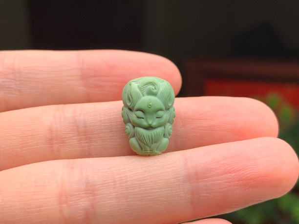 天然原矿无水无油绿松石凤九