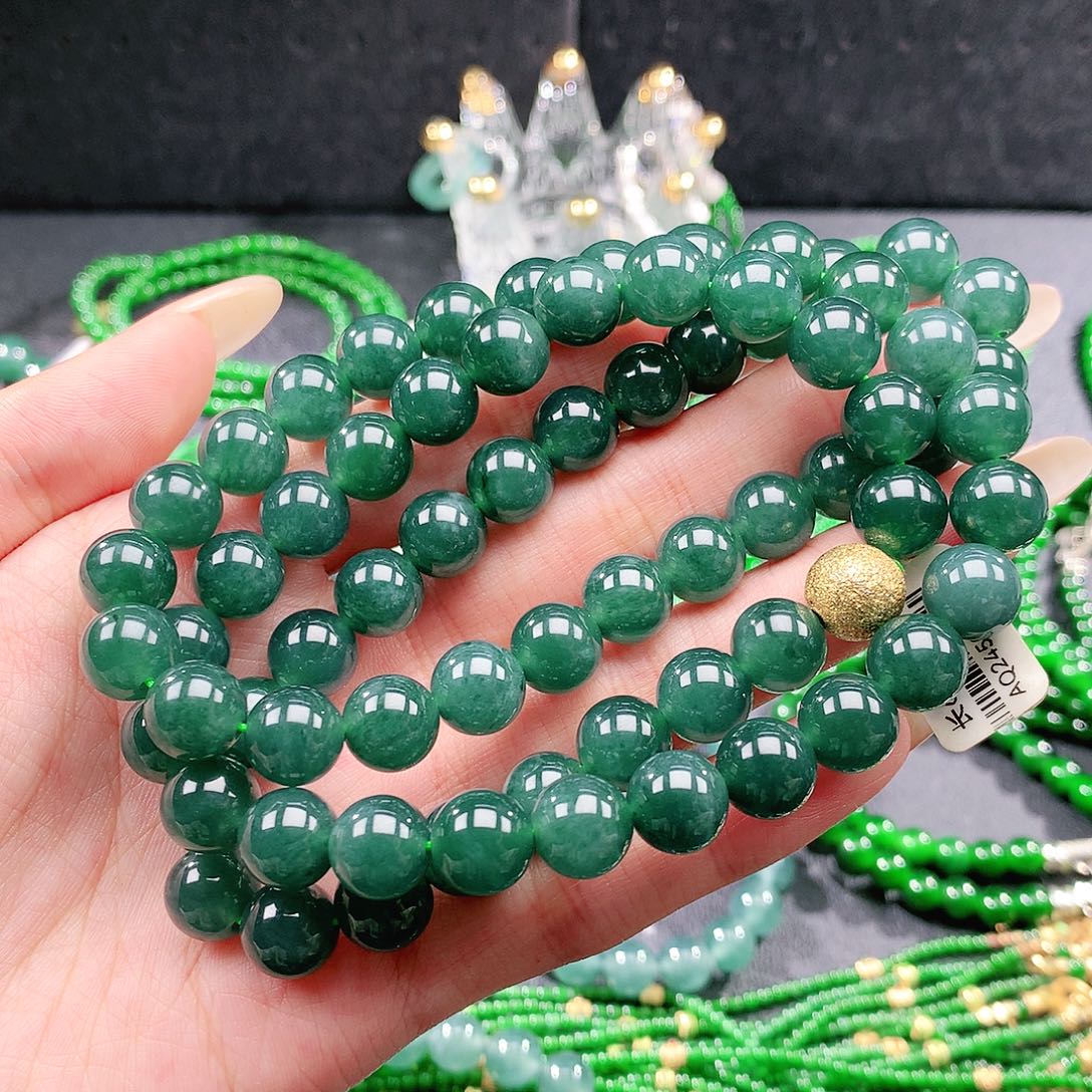 翡翠未镶嵌手链项链10.0