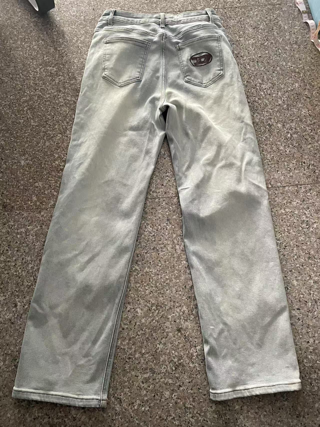 【微瑕】A42刺绣直筒牛仔裤女宽松潮流外穿