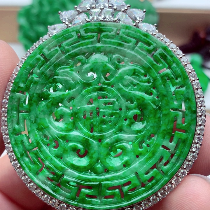 翡翠未镶嵌吊坠(不含链)